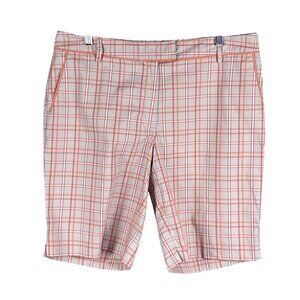 Lady Hagen NWT Womens 12 Bunker Bermuda Windowpane Plaid Golf Shorts Preppy